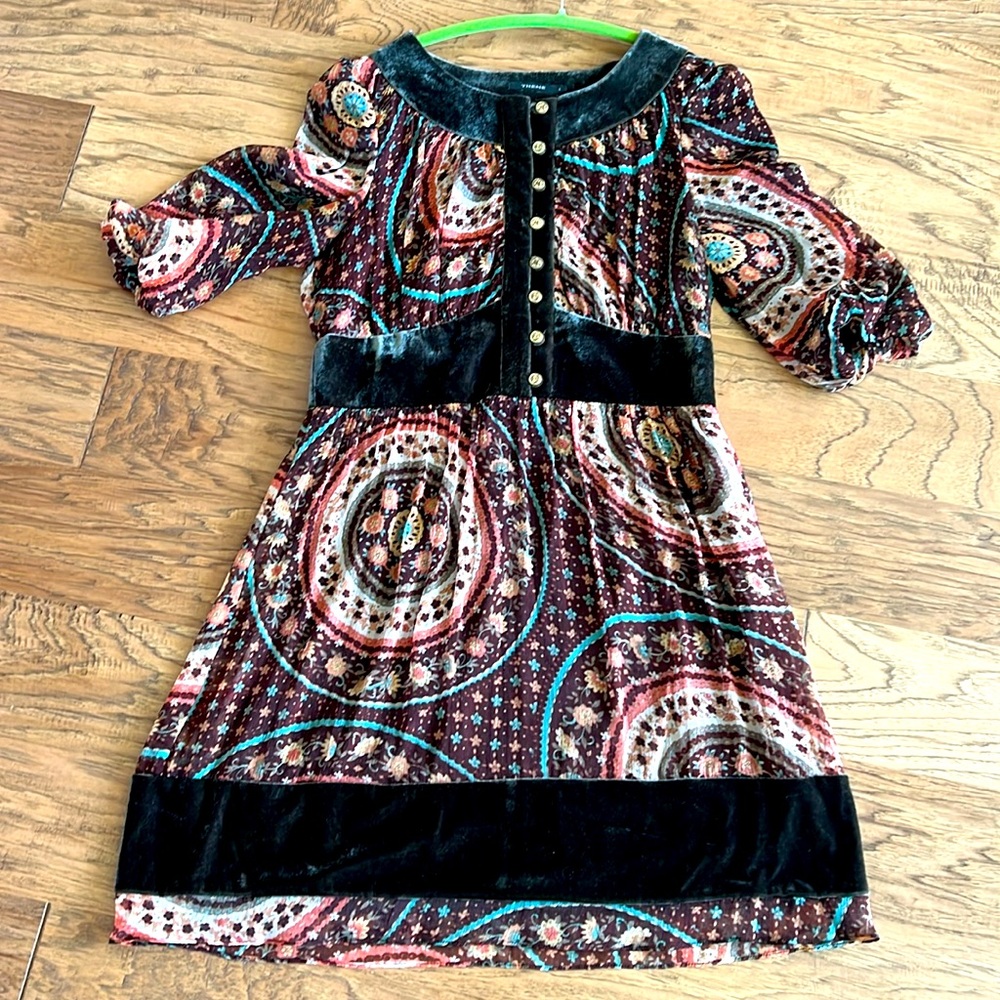 Theme Velvet Detailed Boho Dress